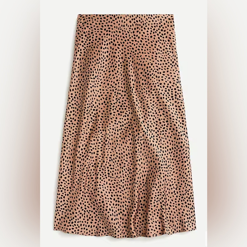 JCrew Pull On Slip Skirt in Leopard Dot size Small